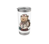 Nice Doctor Teddy Bear with Emergency Suitcase Costume Stainless Steel Insulated Tumbler