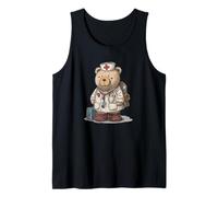 Nice Doctor Teddy Bear with Emergency Suitcase Costume Tank Top