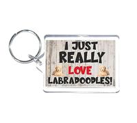 Nice Dog Gift - I Just Really Love Labradoodles - Novelty Keyring
