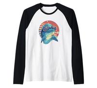 Nice Dolphin with Cool America Sunglasses Costume Raglan Baseball Tee
