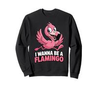 Nice Elegant Bird Bold Fun Awesome Retro Colorful Flamingo Sweatshirt