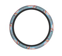 Nice Flamingo Pattern Steering Wheel Cover 15 inches, Universal for All Seasons, Highly Elastic and Easy to Install