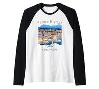 Nice France French Riviera Cote D'Azur Tourist Souvenir Raglan Baseball Tee