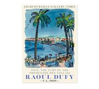 Nice, France Raoul Dufy Art Print, Vintage Art Painting Poster, Impressionism Art Exhibition Modern Wall Art, Minimalist Home Decor Picture Artwork, 50x70cm (Print Only) - 50x70cm