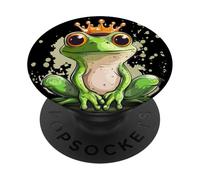 Nice Frog Prince with Crown for a Charming Royal Touch PopSockets Adhesive PopGrip