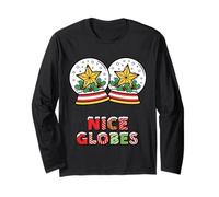 Nice Globes Funny Christmas Rude Snow Globe Festive Fun Long Sleeve T-Shirt