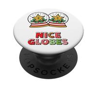 Nice Globes Funny Christmas Rude Snow Globe Festive Fun PopSockets Adhesive PopGrip