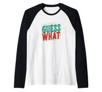Nice Guess What Logo Raglan Baseball Tee