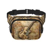 Nice Guitar print Fashion Waist Packs Crossbody Belt Bag Fanny Pack for Women Crossbody for Traveling Running, Black, One Size