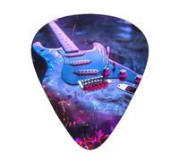 Nice Guitar Print Organizer Storage Box Different Thickness Guitar Picks For Acoustic Guitar