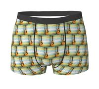 Nice Guitar Printing Men'S Boxer Briefs Stretch Material Moisture Wicking Underwear For Men S-2xl Fit Any Body Black