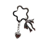Nice Hanging Decorative Sweet Heart Star Bowknot Keychain Pendant Key Ring Decorative Bag Hanging Decorative Handbag Pendant Keychain Charm, フリーサイズ