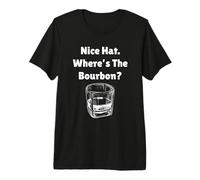 Nice Hat Where's The Bourbon Funny Horse Racing Derby Design Premium T-Shirt