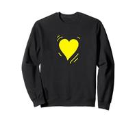 Nice Heart Logo Sketch with Yellow Heartbeat Sweatshirt