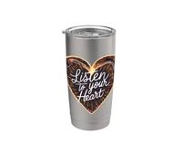 Nice Heart Saying Text Lists to Your Heart Stainless Steel Insulated Tumbler