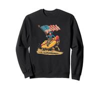 Nice Hotdog Ride with Cowboy for Barbecue and Weenies Lovers Sweatshirt
