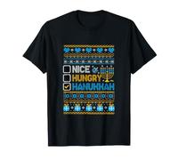 Nice Hungry Hanukkah Sweater Jewish Dreidel Menorah Lover T-Shirt