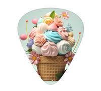 Nice ice cream Printed guitar picks - three thicknesses: thin, medium and thick, suitable for electric guitar, bass and ukulele.