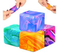 Nice Ice Cube Squishy Toys, 4PCS Doh Stress Balls for Adults Kids, Sensory Stress Relief Toys Fidget Cubes, Squeeze Balls for Autism Anxiety Relief Stocking Fillers