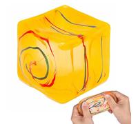 Nice Ice Cube Squishy Toys, Cube Stress Balls, Squishy Fidget Toys for Adults & Kids, Sensory Squeeze Toys for Anxiety Stress Relief, Squeeze Cubes for Autism(Orange)