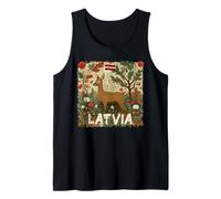 Nice Latvia Forest Costume in Latvian Colors Lovers Tank Top