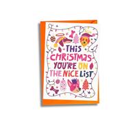 Nice List Chicken Christmas Card - The Card Your Dog Can Eat!