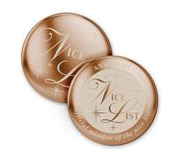 Nice List - Stars: Official Nice List Member Coin - Personalised Gift for Christmas from Santa, Custom Christmas Token, Stocking Filler