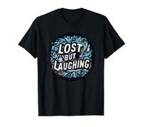 Nice Lost but Laughing Stamp Look T-Shirt