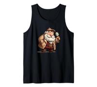 Nice Magnifying Glass Santa Claus Costume for Detectives Tank Top