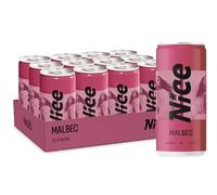 NICE Malbec, Argentinian Wine in a Can, Juicy & Fruity Red Wine from Mendoza Region, Darkly Fruity, Wicked Depth, 12 x 187ml Recyclable Cans (Pack of 6)