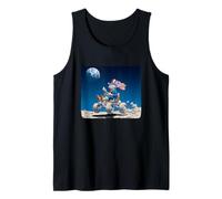 Nice Moon and Space Vehicle with Earth View for Man & Woman Tank Top