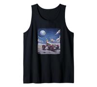Nice Moon and Space Vehicle with Jesus Christ Costume Tank Top