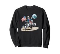 Nice Moon Vehicle with Patriotic Flag and Earth Sweatshirt