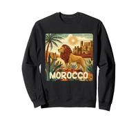 Nice Morocco City View with Patriotic Lion Costume Sweatshirt