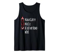 Nice Naughty AI Did My Homework Christmas List Shirt Xmas Tank Top
