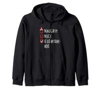 Nice Naughty AI Did My Homework Christmas List Shirt Xmas Zip Hoodie
