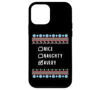 Nice, Naughty, Avery Christmas Ugly Sweater Style Case for iPhone 12 mini