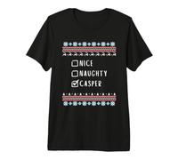 Nice, Naughty, Casper, Ugly Sweater Style Premium T-Shirt