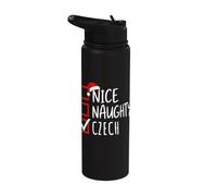 Nice Naughty Czech Roots Heritage Christmas Stainless Steel Insulated Water Bottle