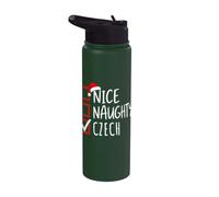 Nice Naughty Czech Roots Heritage Christmas Stainless Steel Insulated Water Bottle