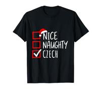 Nice Naughty Czech Roots Heritage Christmas T-Shirt