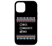 Nice, Naughty, Dax Christmas Ugly Sweater Style Case for iPhone 12/12 Pro