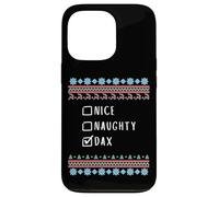 Nice, Naughty, Dax Christmas Ugly Sweater Style Case for iPhone 13 Pro