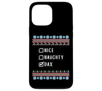 Nice, Naughty, Dax Christmas Ugly Sweater Style Case for iPhone 13 Pro Max