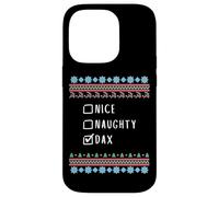 Nice, Naughty, Dax Christmas Ugly Sweater Style Case for iPhone 14 Pro