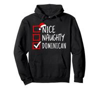 Nice Naughty Dominican Roots Heritage Christmas Pullover Hoodie