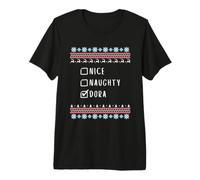 Nice, Naughty, Dora, Ugly Sweater Style Premium T-Shirt