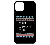 Nice, Naughty, Edie Christmas Ugly Sweater Style Case for iPhone 13