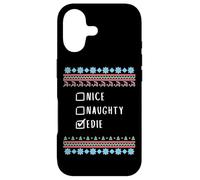 Nice, Naughty, Edie Christmas Ugly Sweater Style Case for iPhone 17