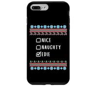 Nice, Naughty, Edie Christmas Ugly Sweater Style Case for iPhone 7 Plus/8 Plus